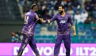Imad Wasim celebrating a wicket (Image Courtesy: X/Abu Dhabi Knight Riders)